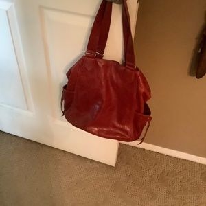 Cole Haan Crimson Red Leather Handbag